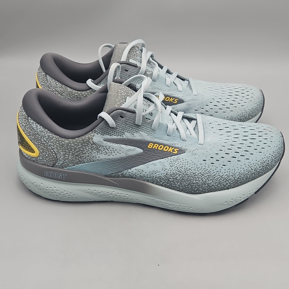 Brooks Ghost 16 "Cloud/Grey/Gold" Men's Running Shoe Sz 11 - Picture 5 of 13